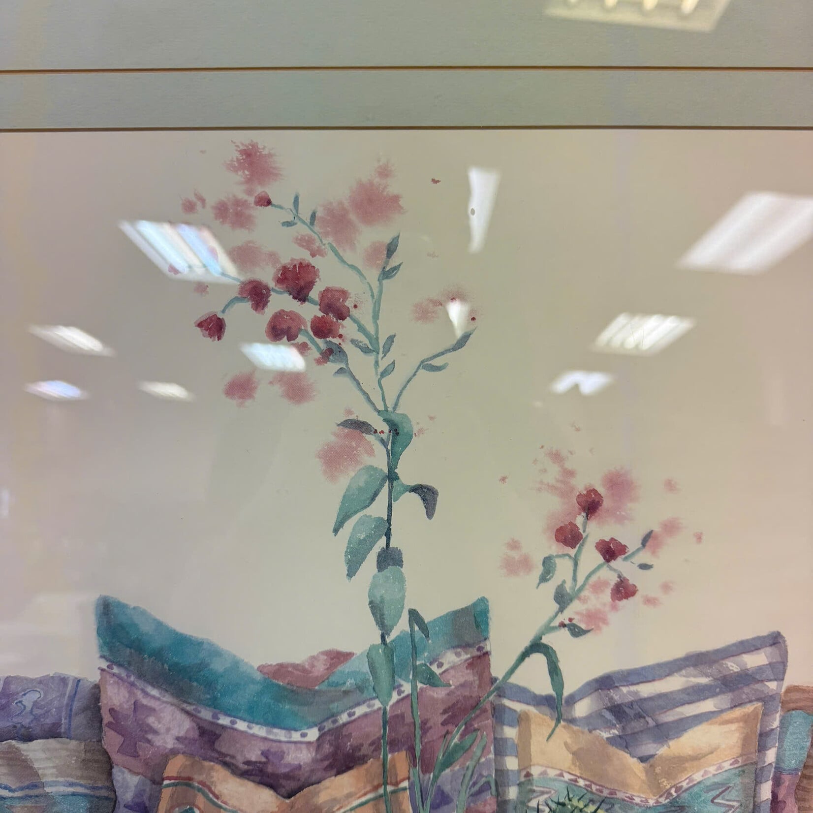 Artwork with Couch/Potted Cactus