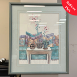 Artwork with Couch/Potted Cactus