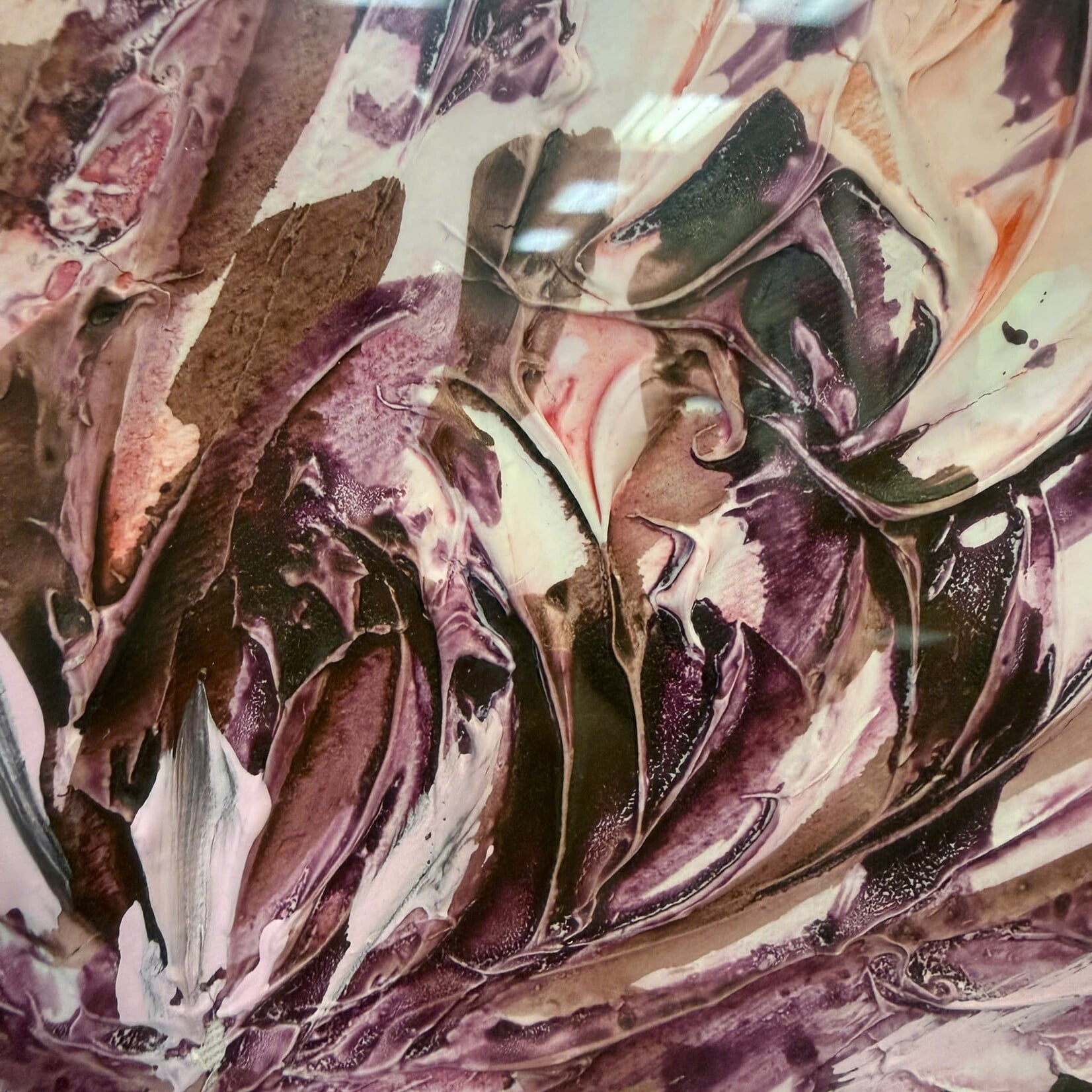 Glass Frame Flower Painting