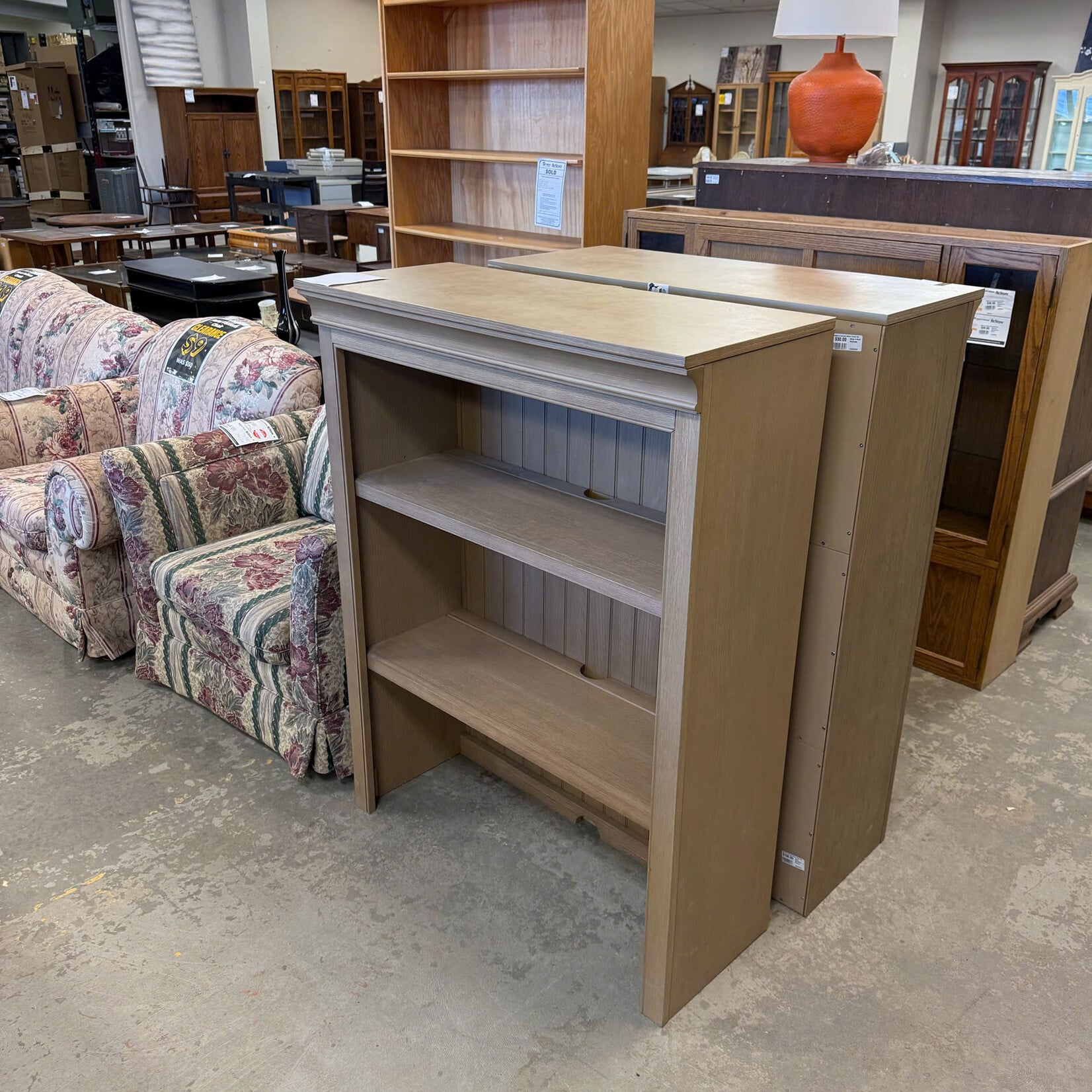 Beige 2 Shelf  Bookcase