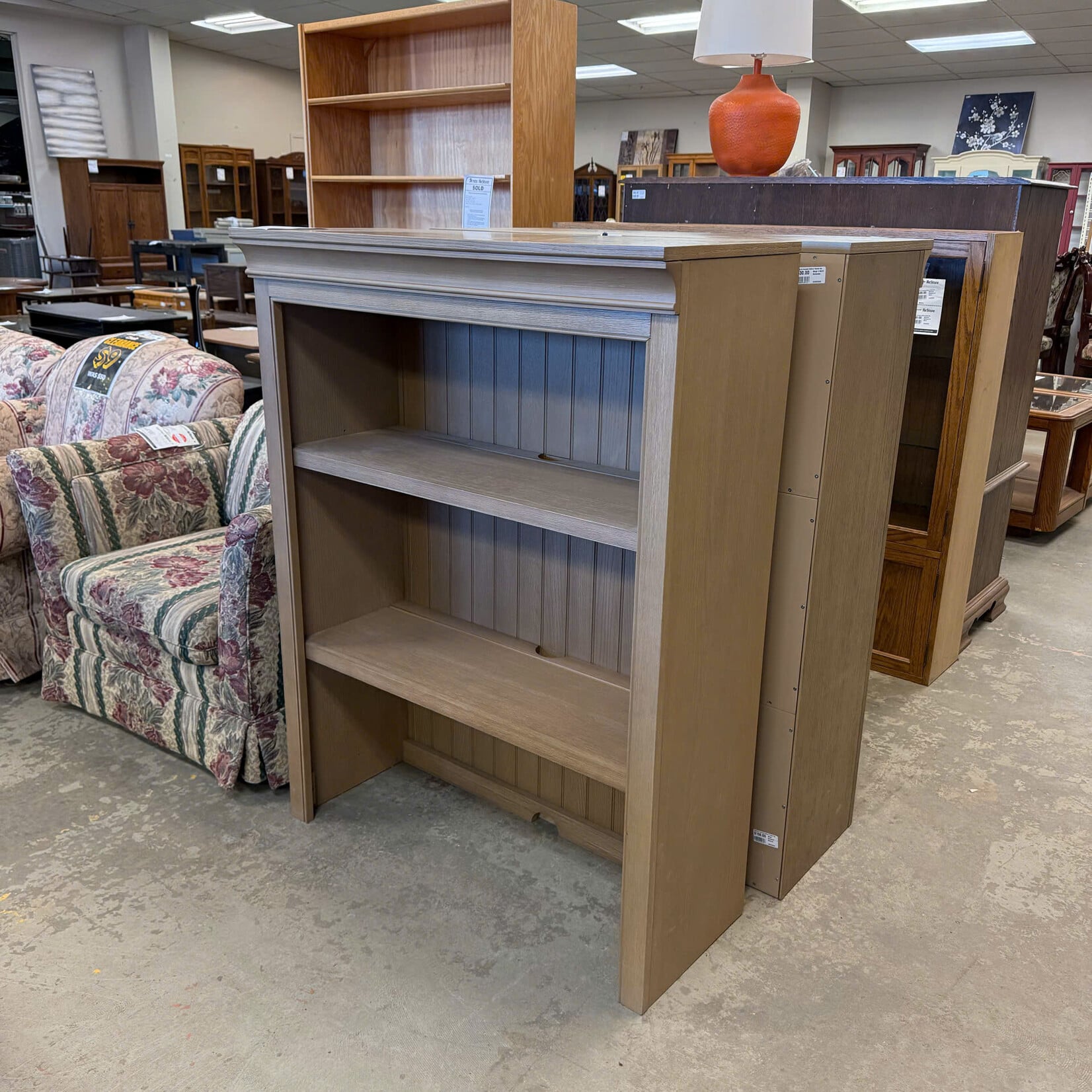 Beige 2 Shelf  Bookcase
