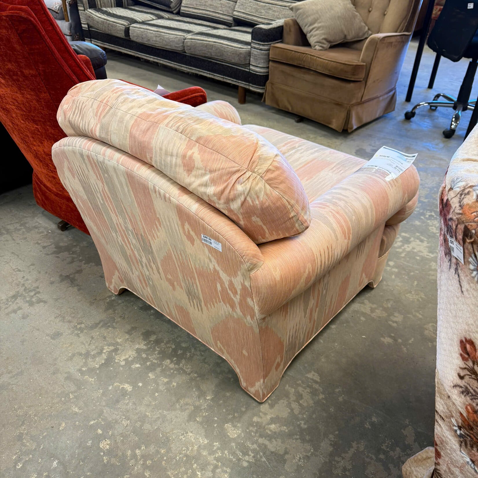 Pink/Cream ArmChair