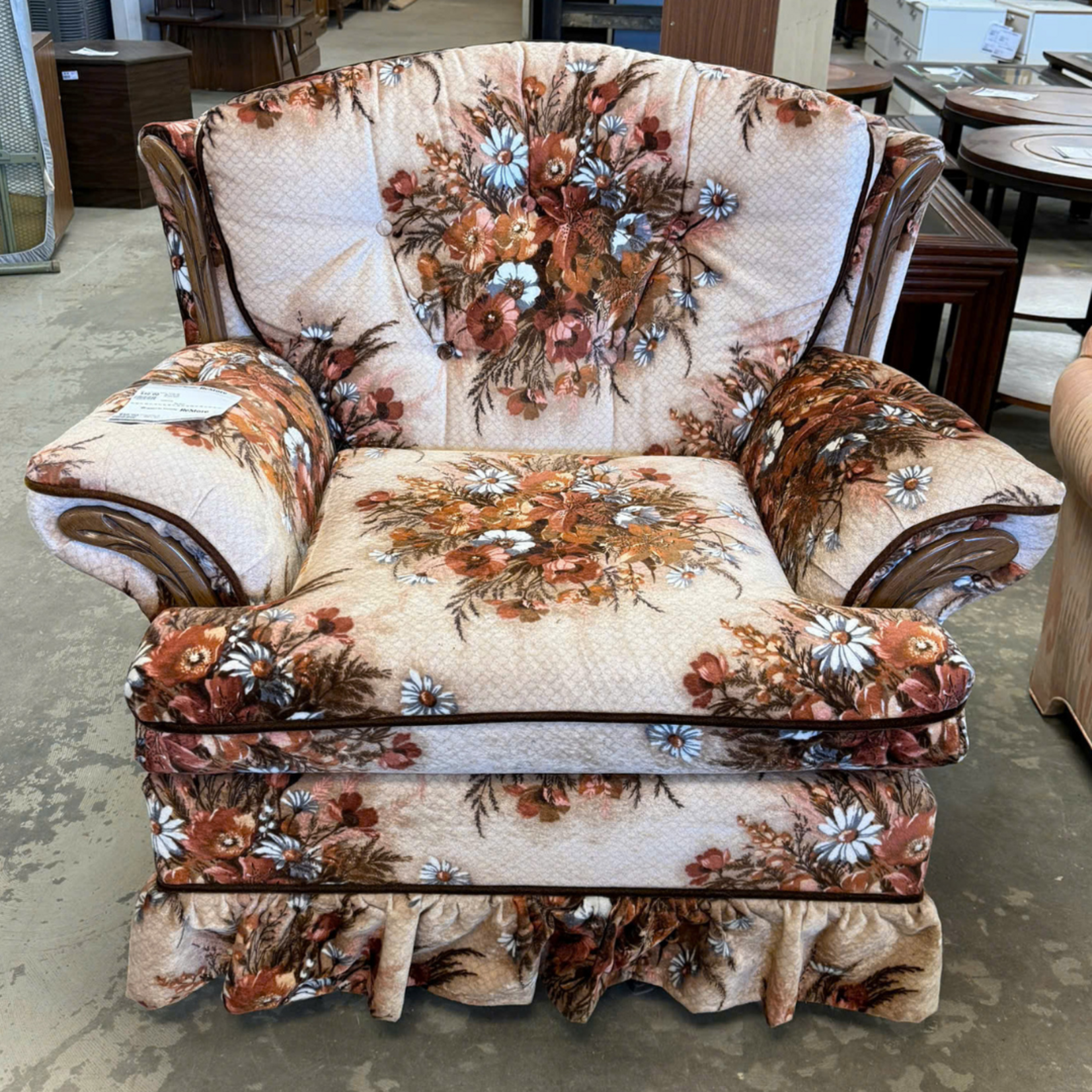 Retro Floral Pattern Chair