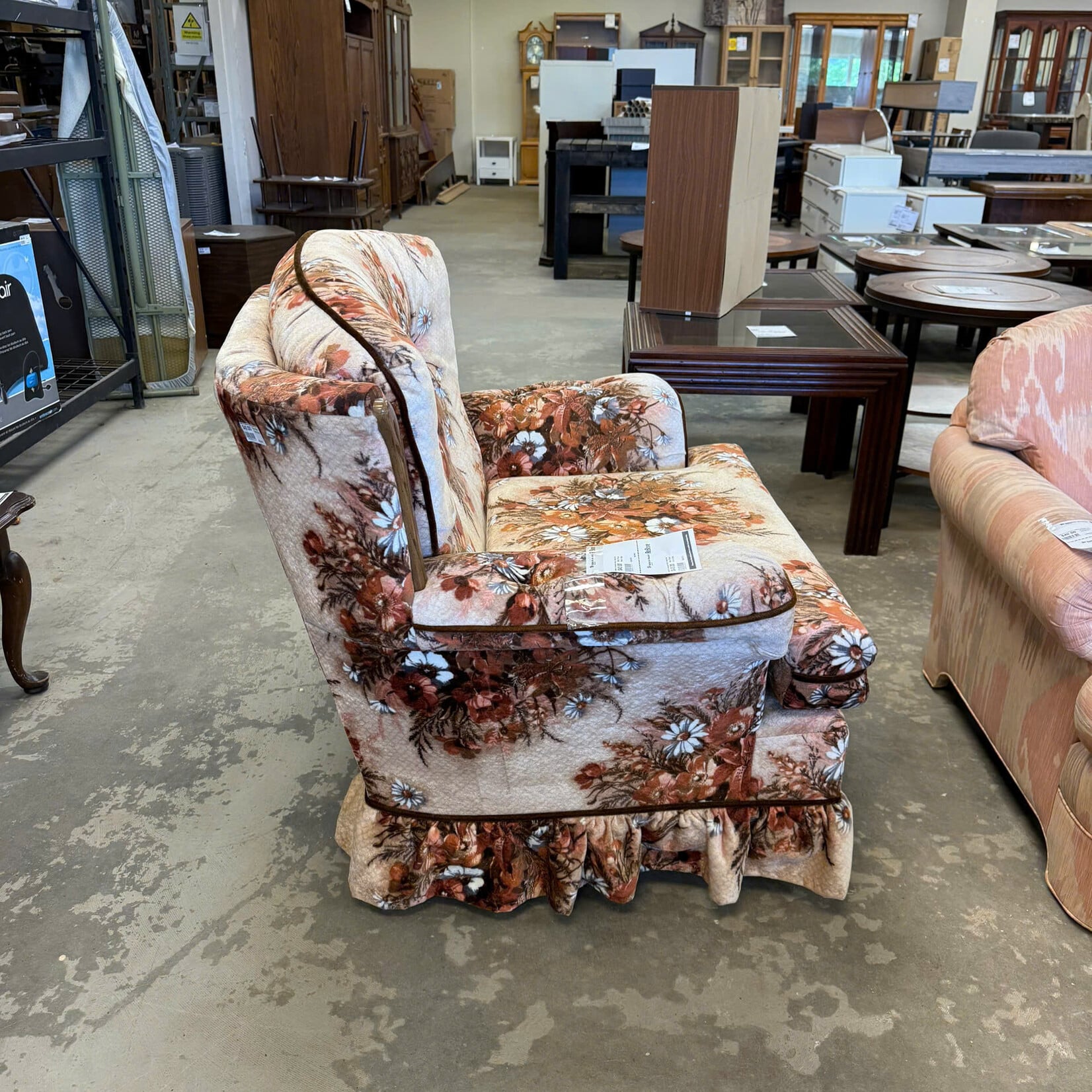 Retro Floral Pattern Chair