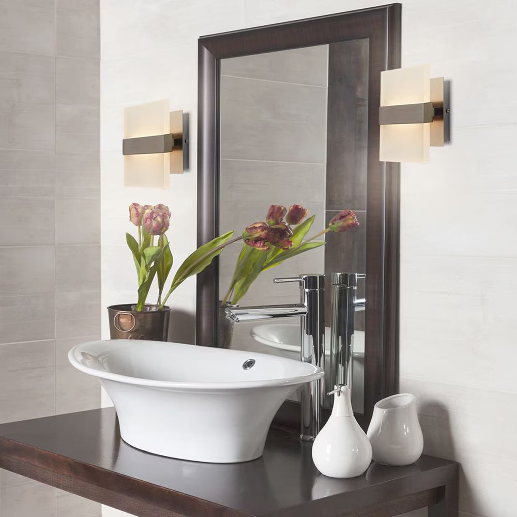 2 Light LED Light Sconce