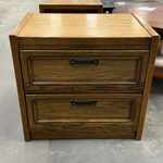 2 Drawer Brown Nightstand