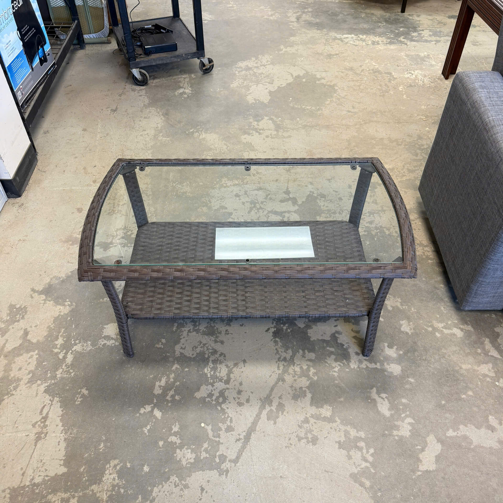 Brown Wicker Coffee Table