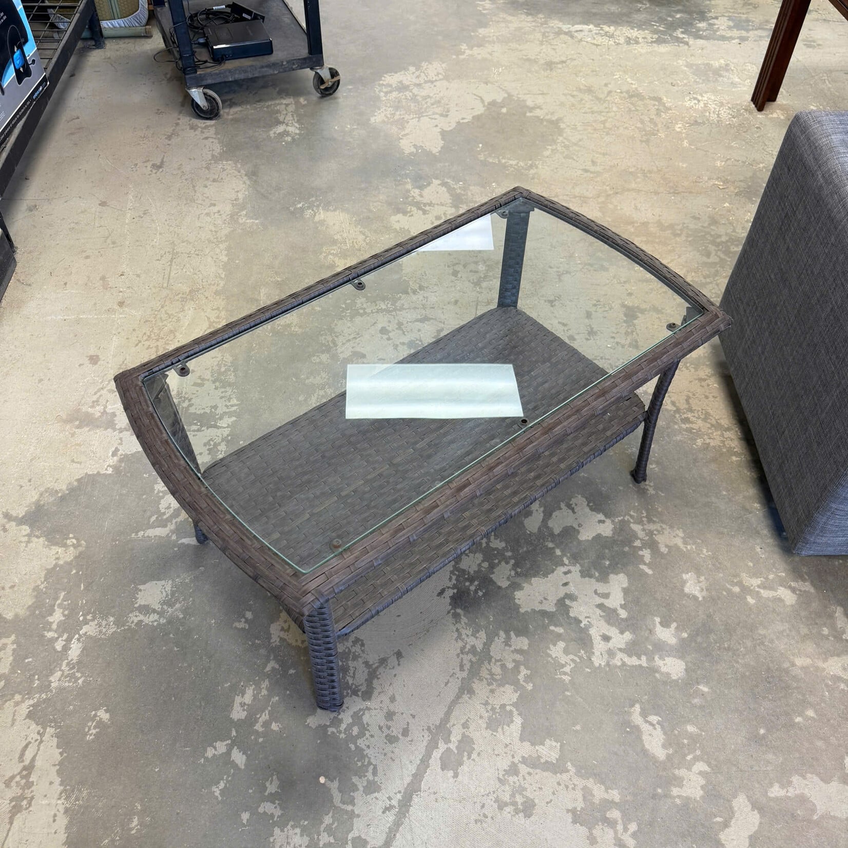 Brown Wicker Coffee Table