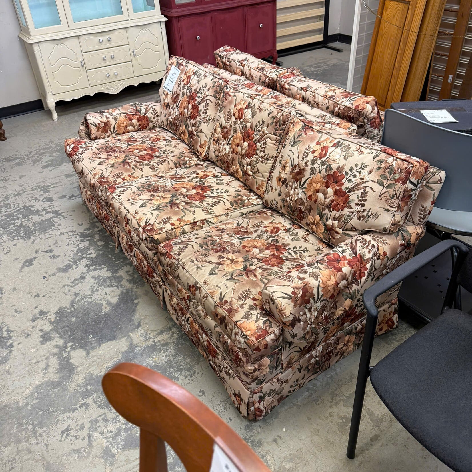 Floral Beige Couch
