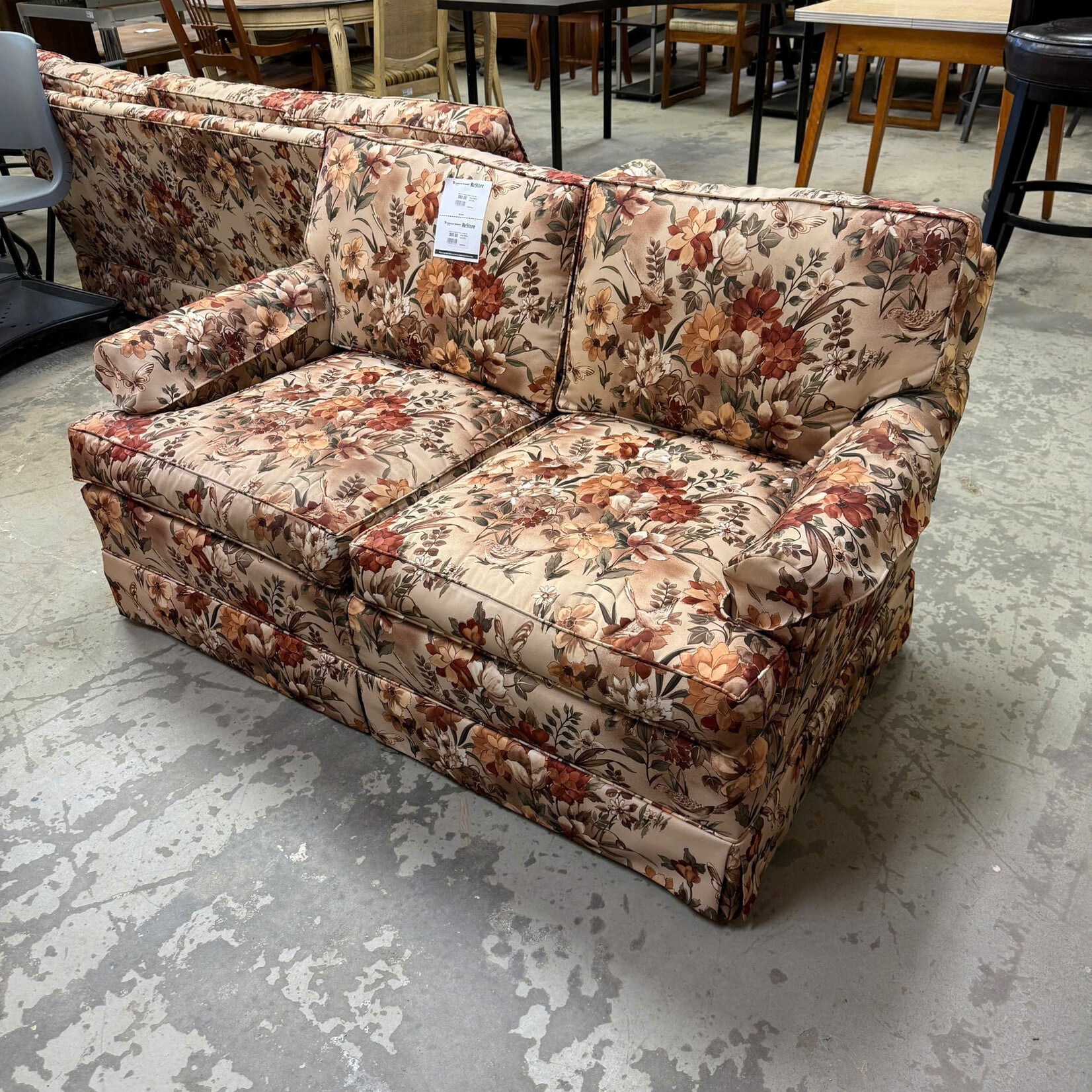 Floral Pattern Love Seat