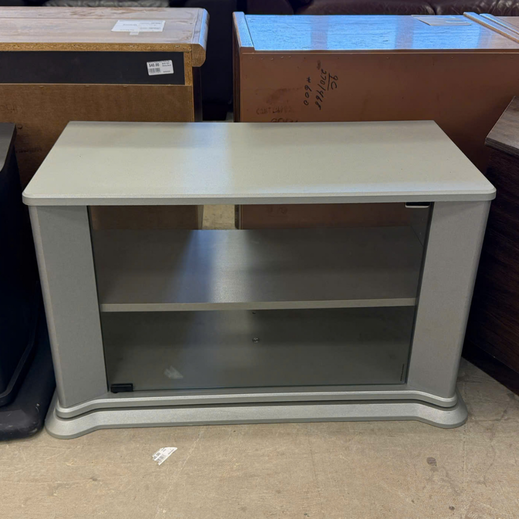 Small Grey TV Stand