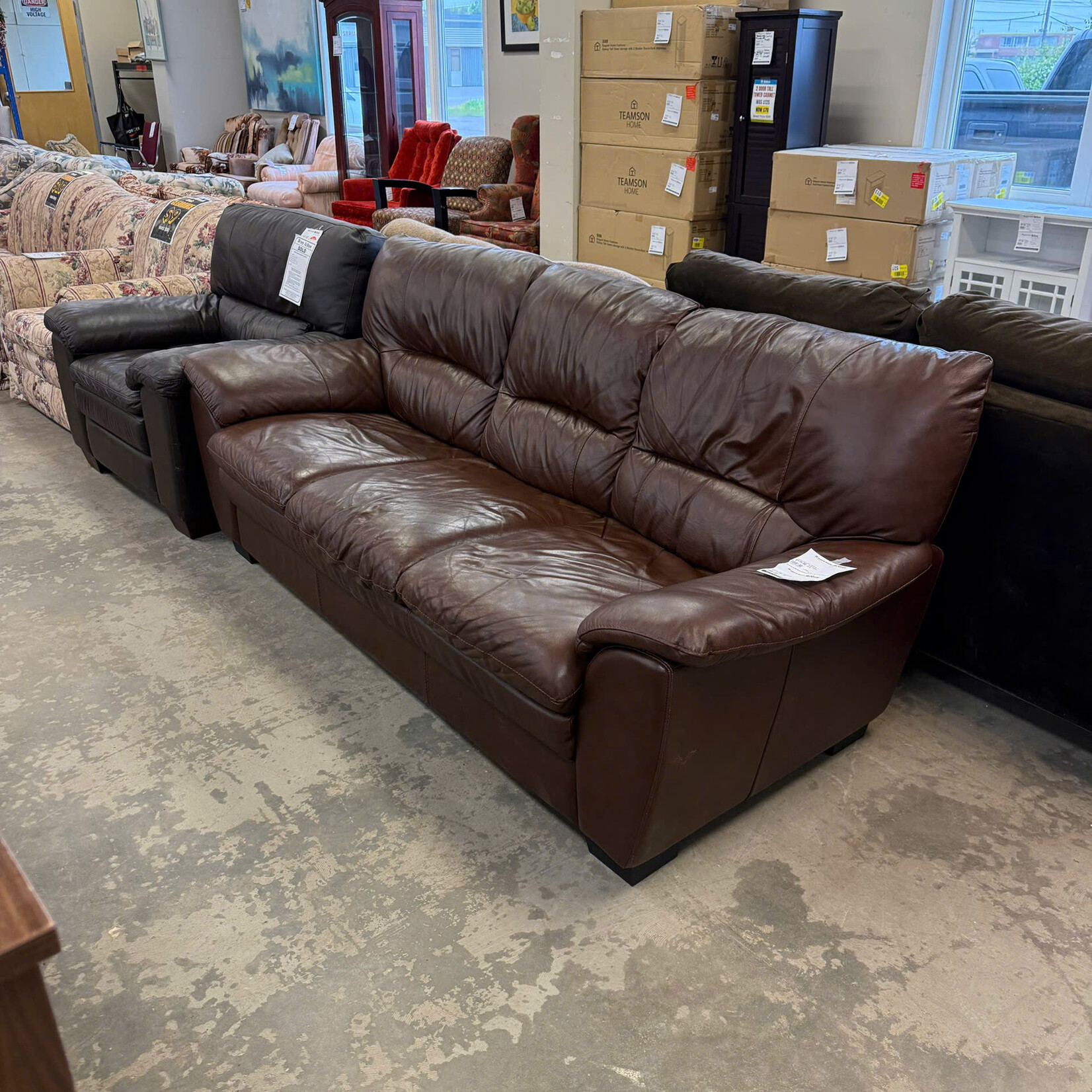 Brown Leather Couch