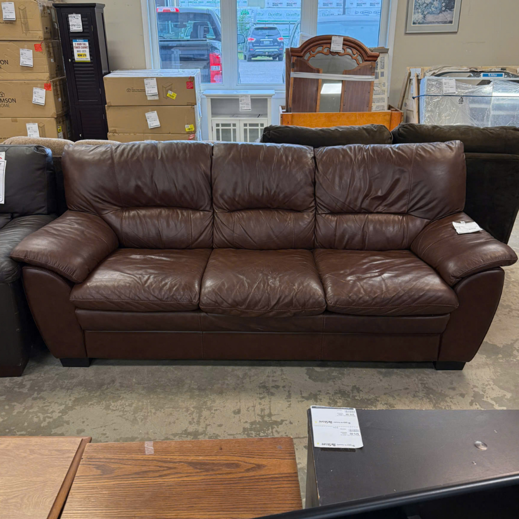 Brown Leather Couch
