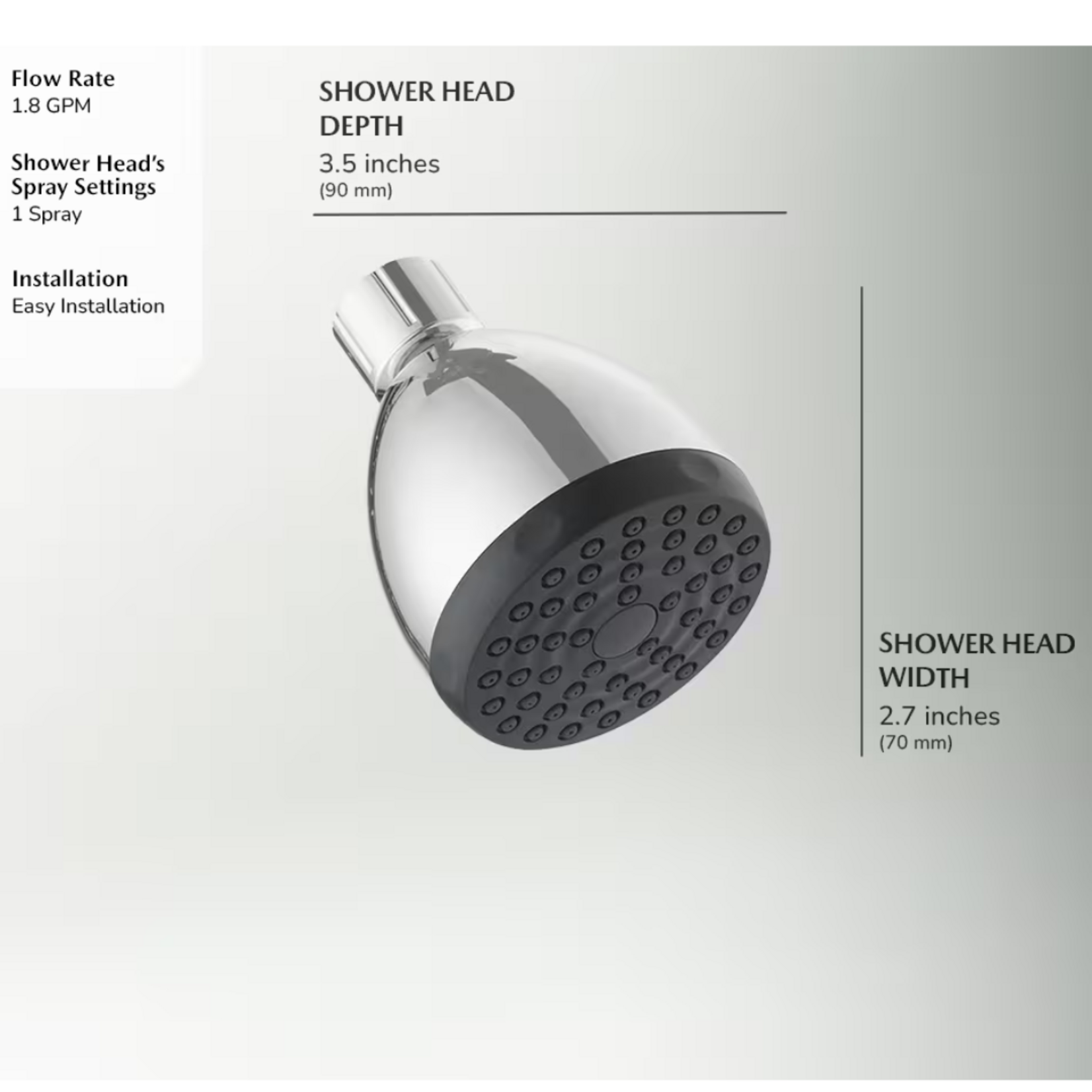 Fixed Round Showerhead