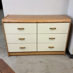 6 Drawer Slender Gold Handle/W Dresser