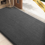 Door Mat Indoor Nonslip 36"x59" Black