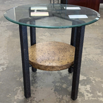 Glass Top with Black Frame Table