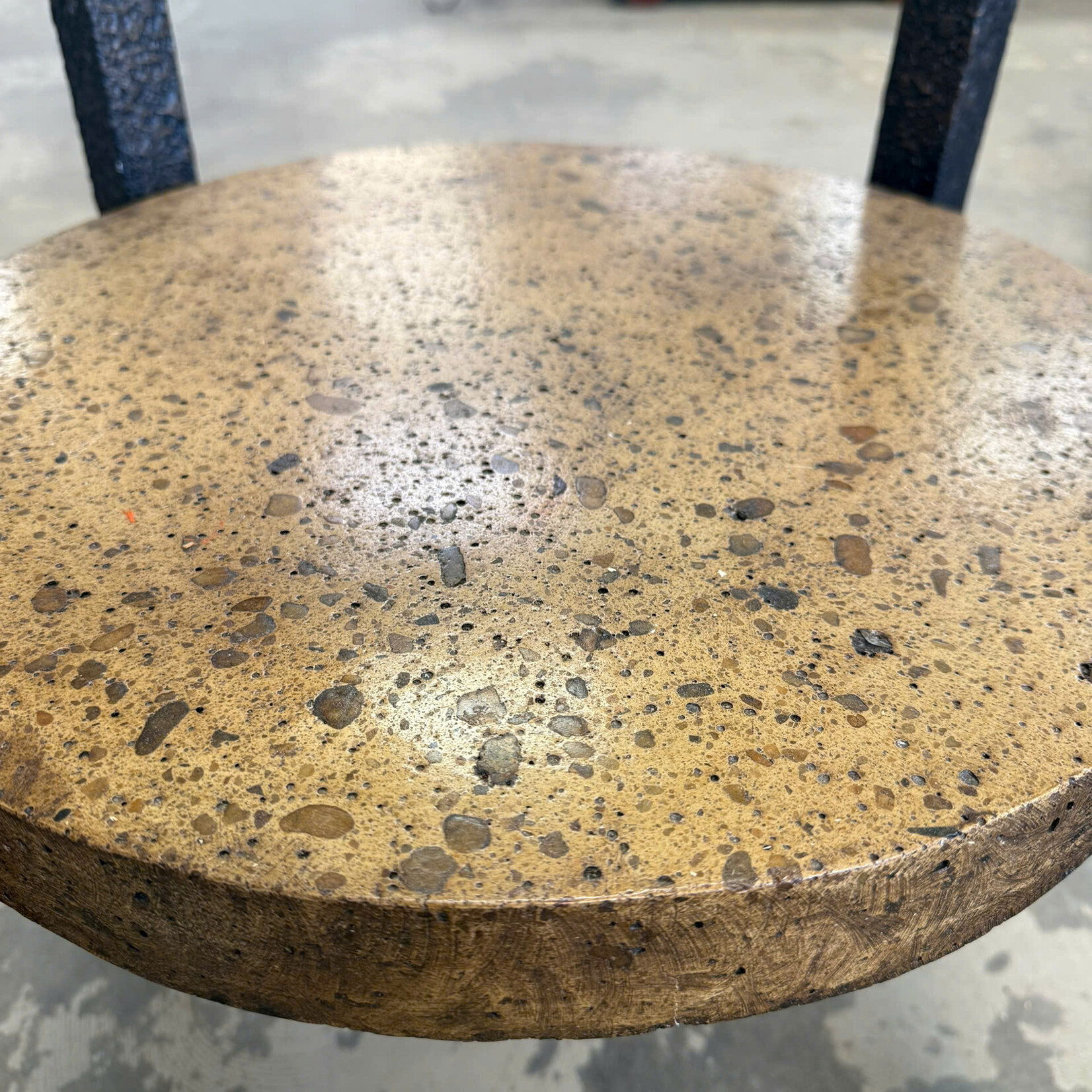 Glass Top with Black Frame Table