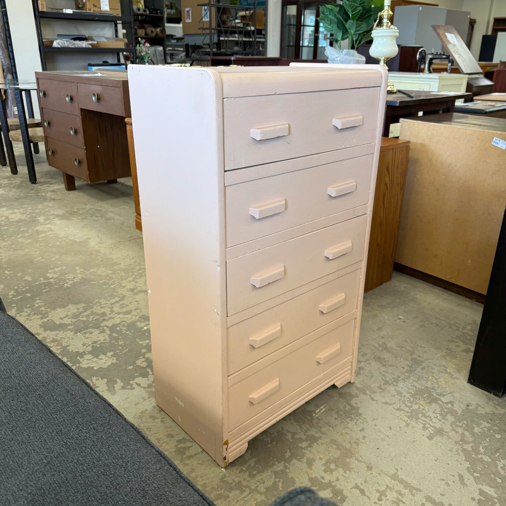 5 Drawer Peach Dresser
