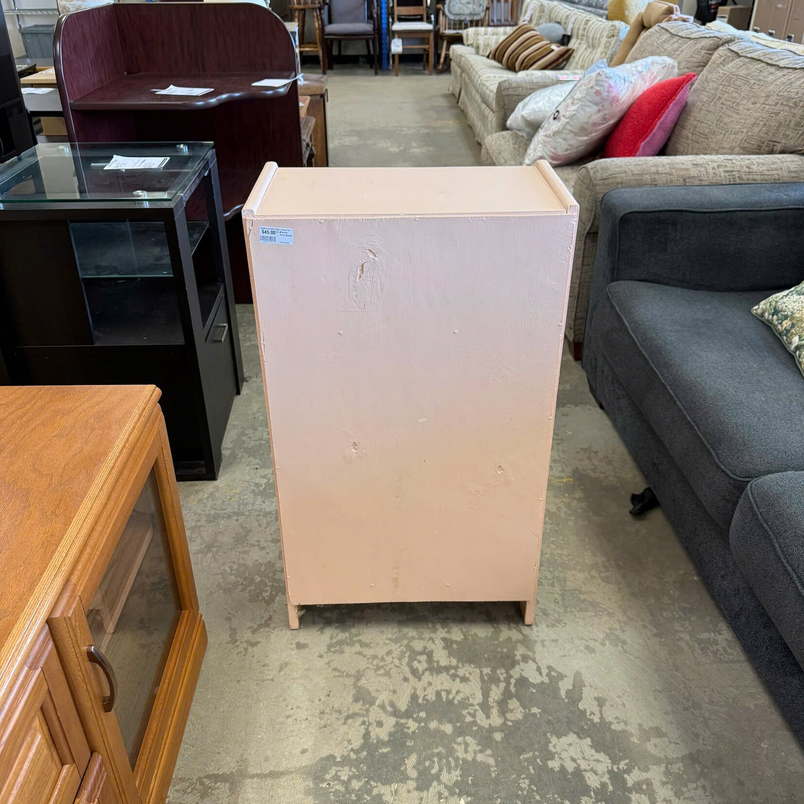 5 Drawer Peach Dresser