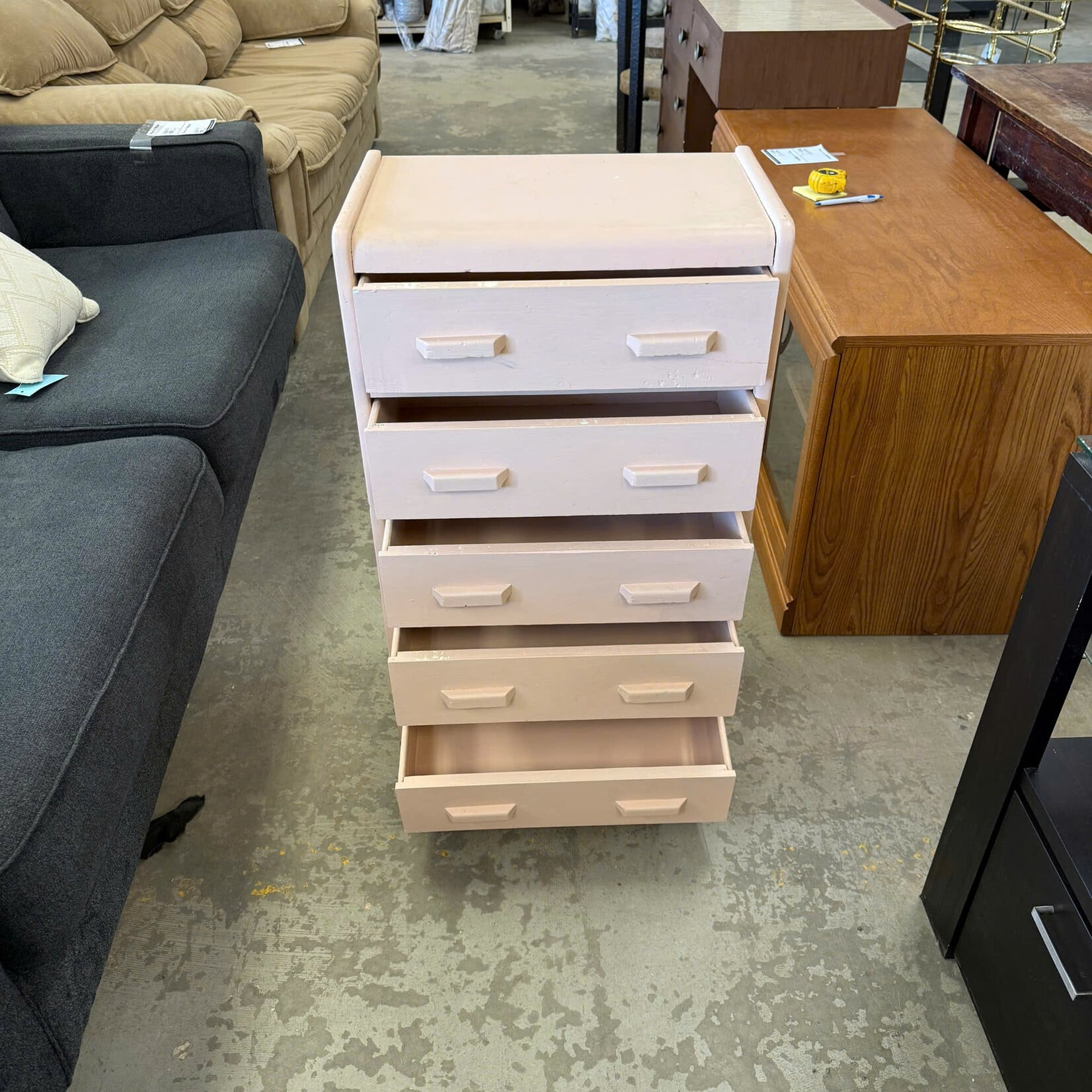 5 Drawer Peach Dresser