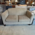 Brown Striped Loveseat