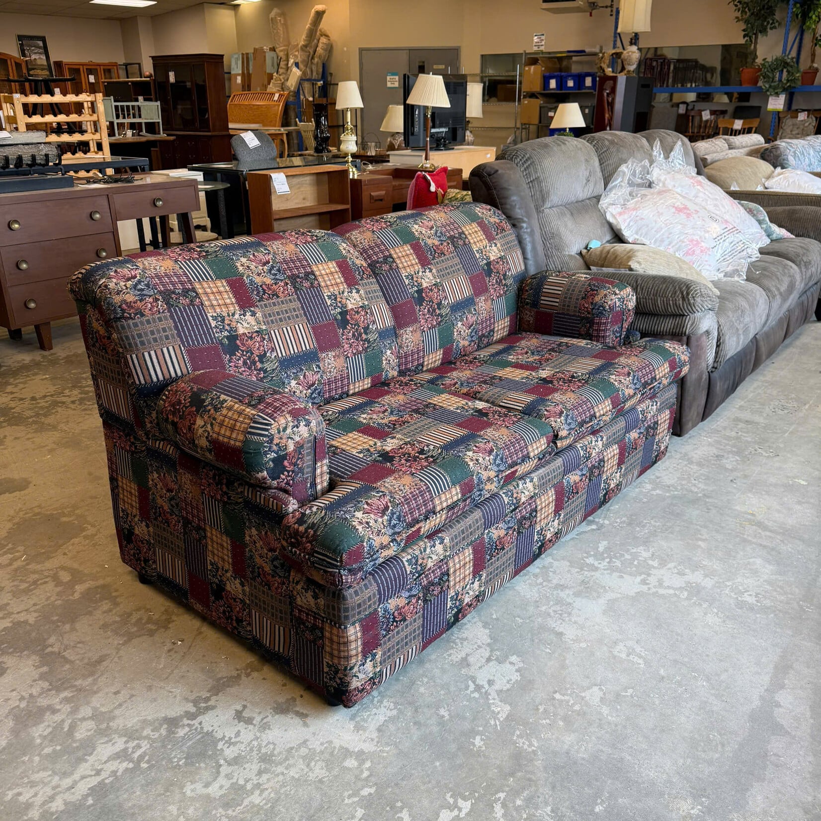 Red/Green Pullout Couch