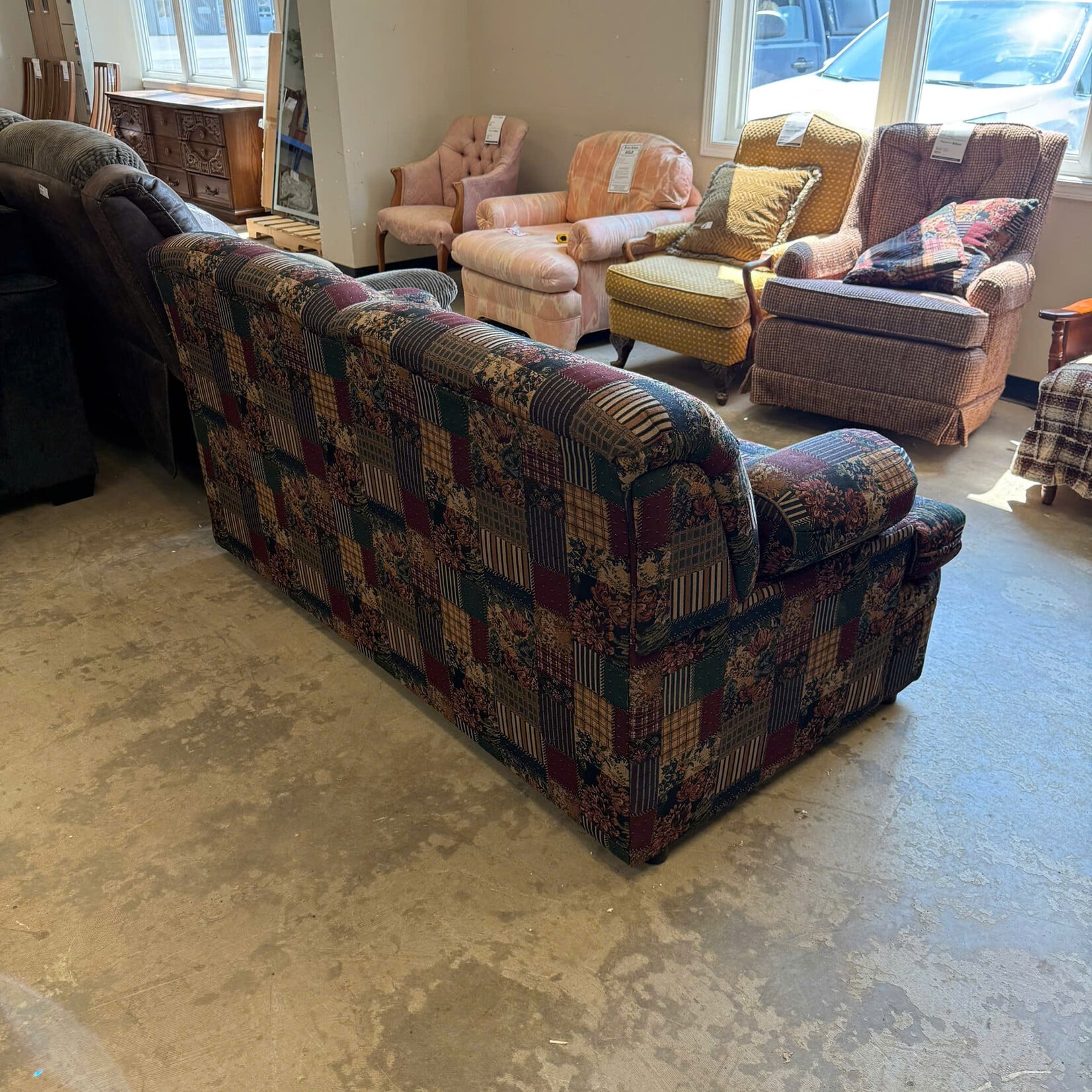 Red/Green Pullout Couch