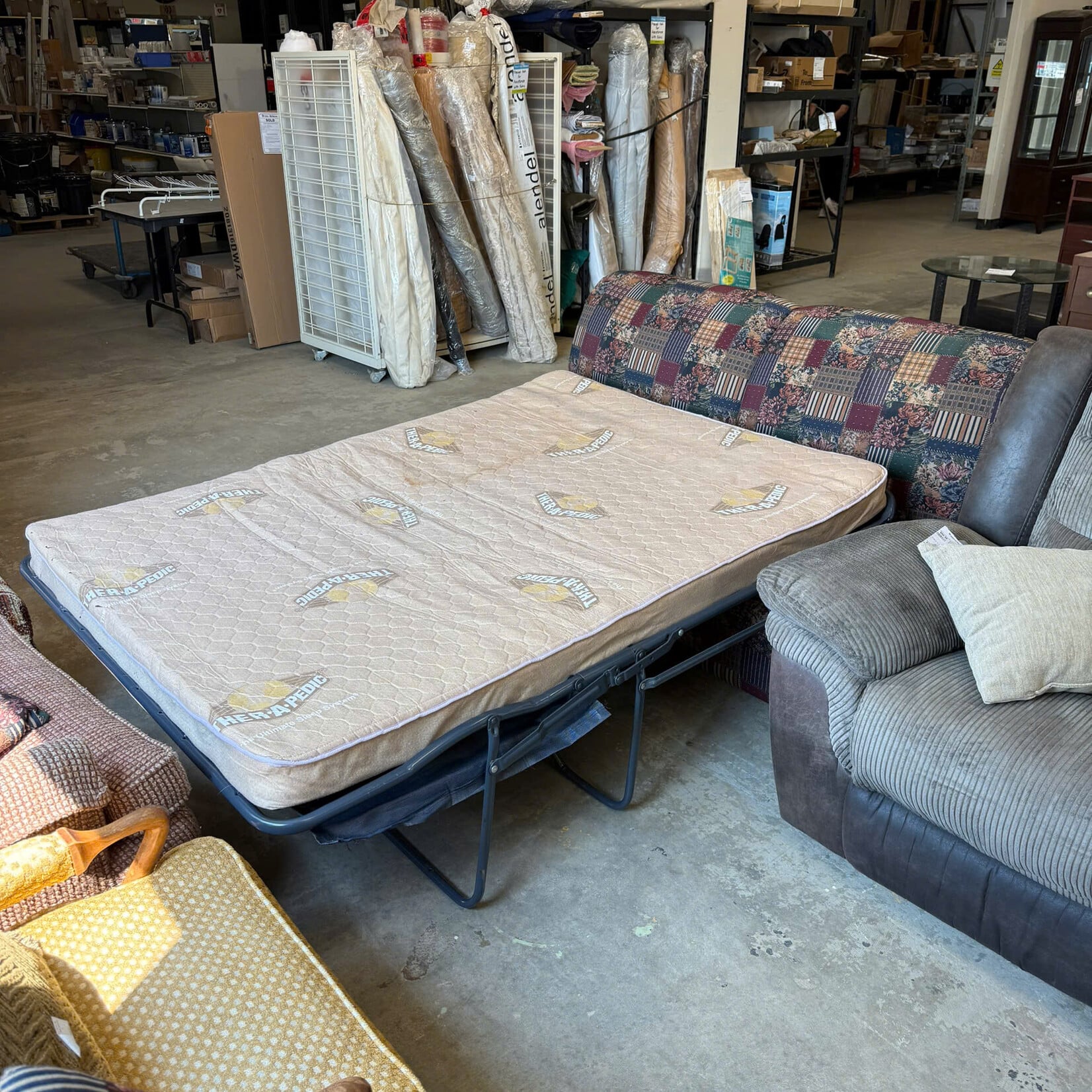 Red/Green Pullout Couch