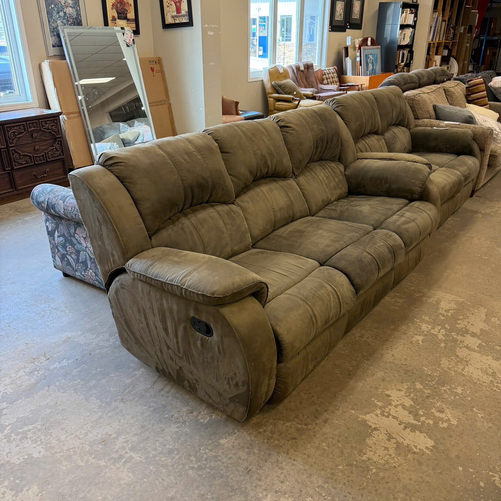 Olive Green Recliner Couch