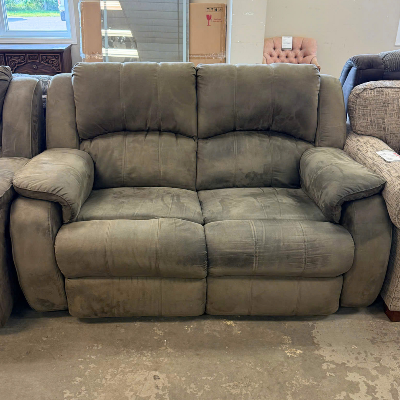 Olive Green Loveseat