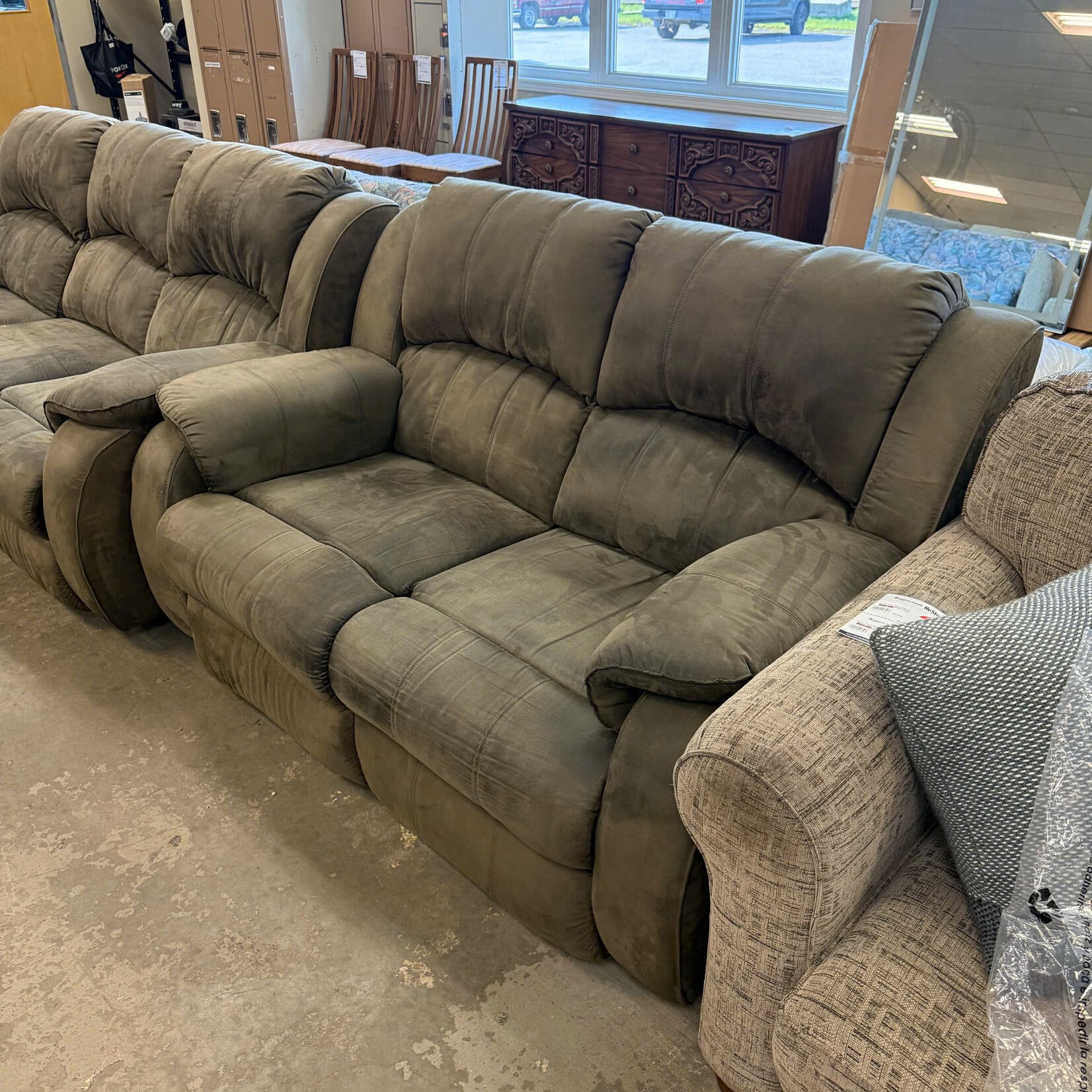 Olive Green Loveseat