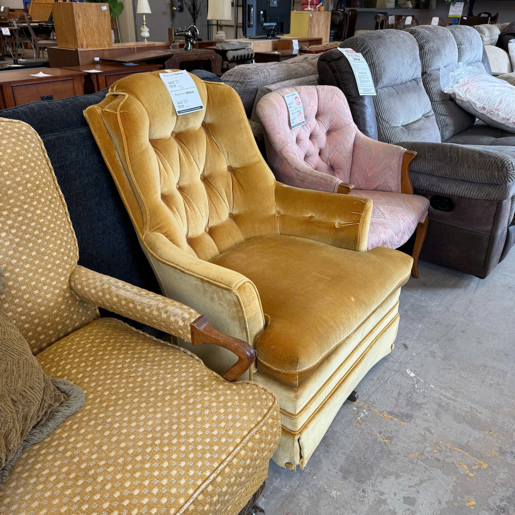 Gold Swivel Rocker
