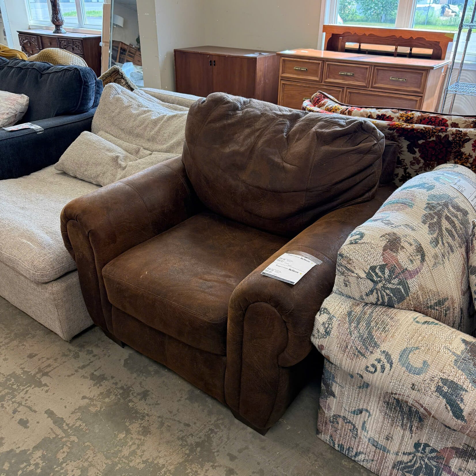 Brown Leather Club Chair