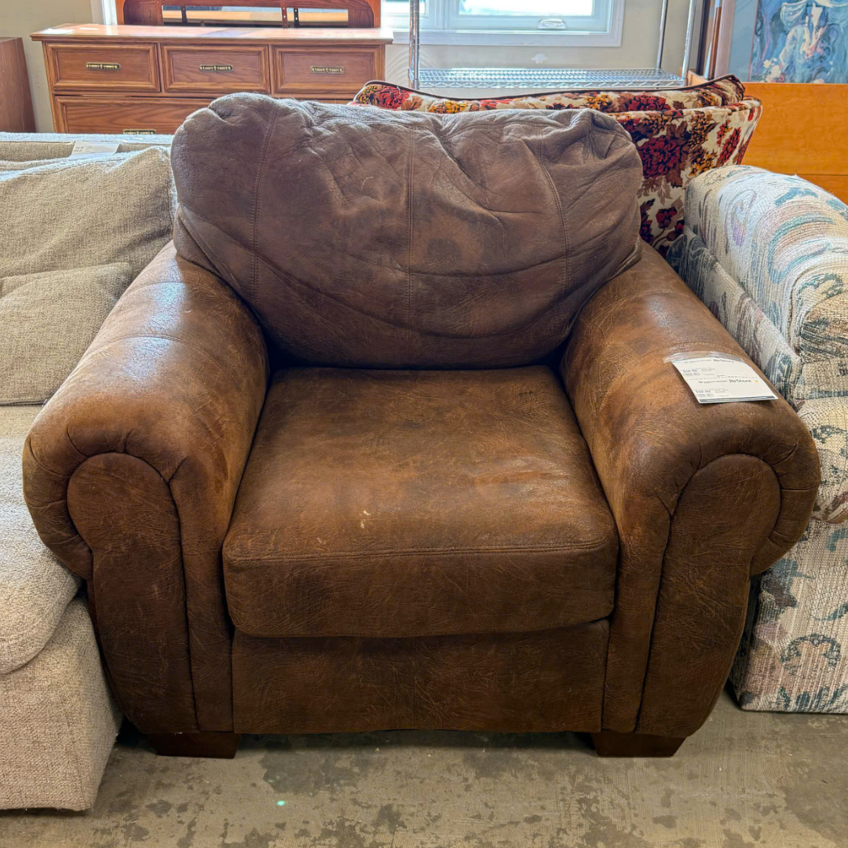 Brown Leather Club Chair
