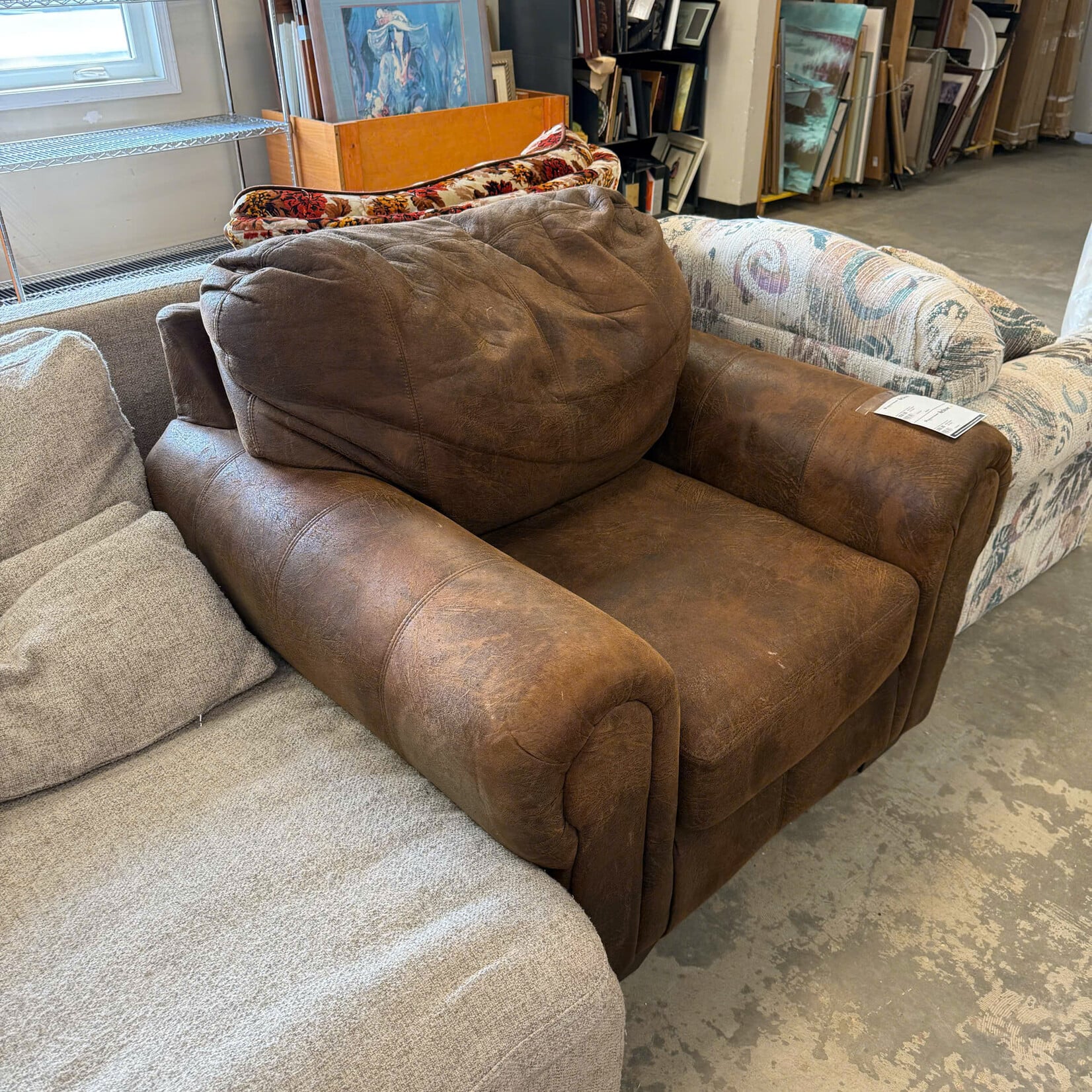 Brown Leather Club Chair