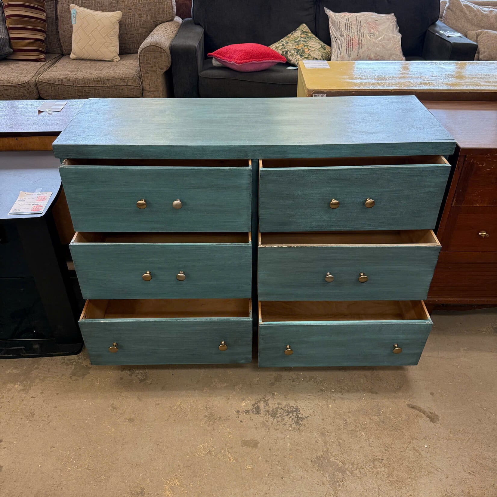 Light Blue 6 Drawer Dresser