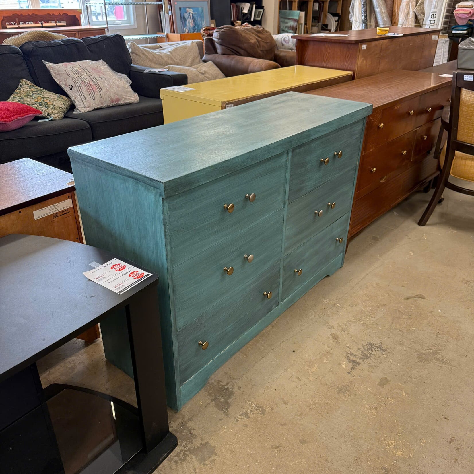 Light Blue 6 Drawer Dresser
