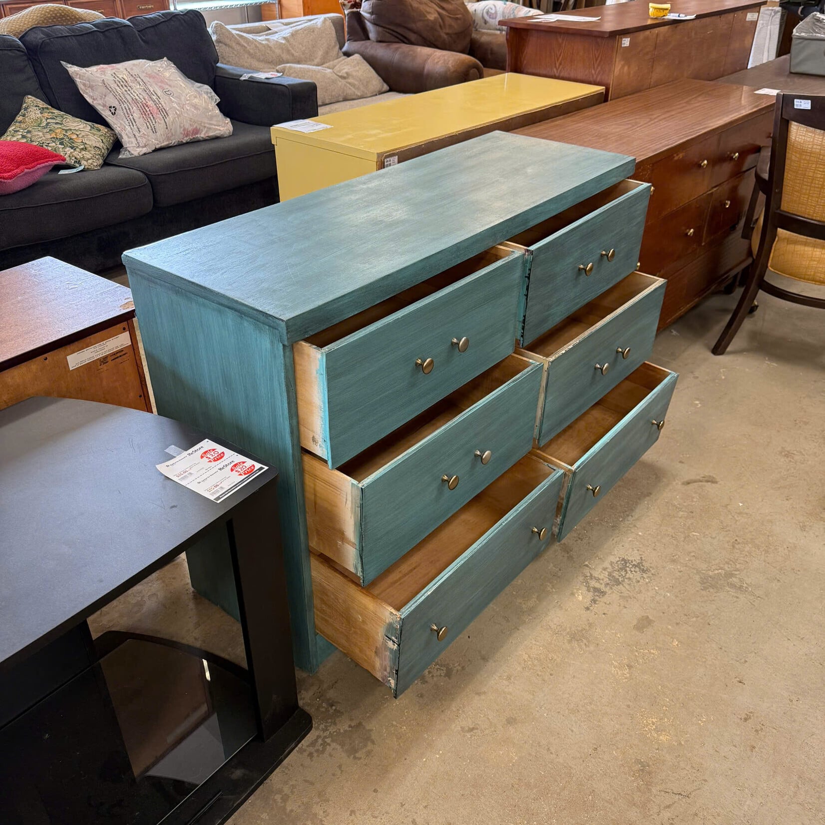 Light Blue 6 Drawer Dresser