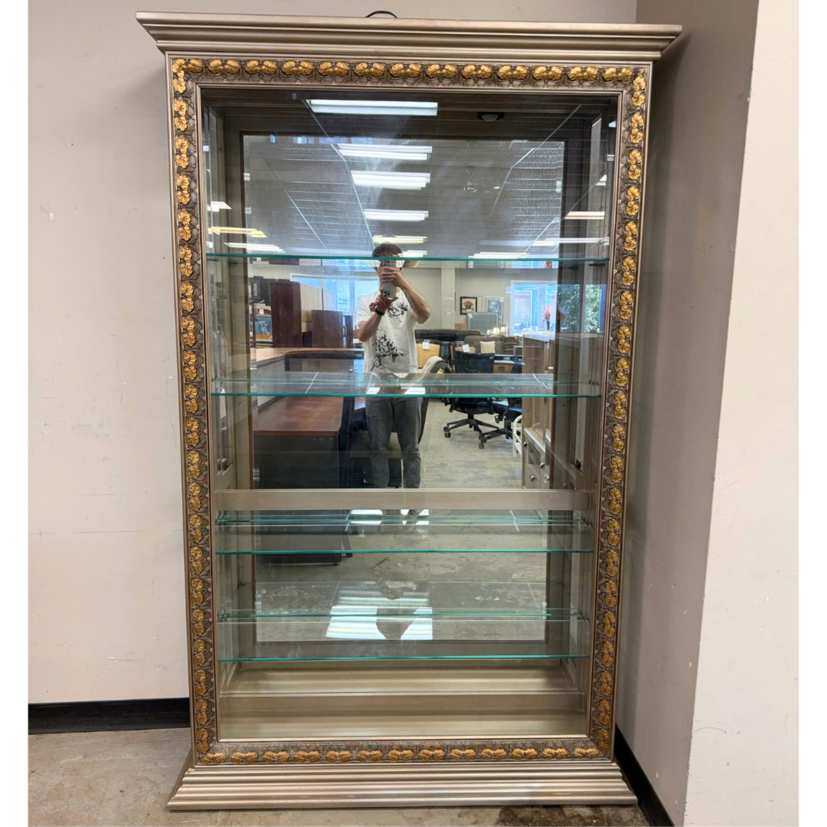 Gold Frame Glass Cabinet
