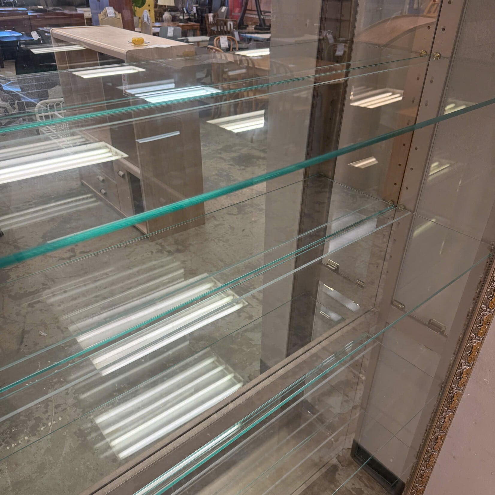 Gold Frame Glass Cabinet