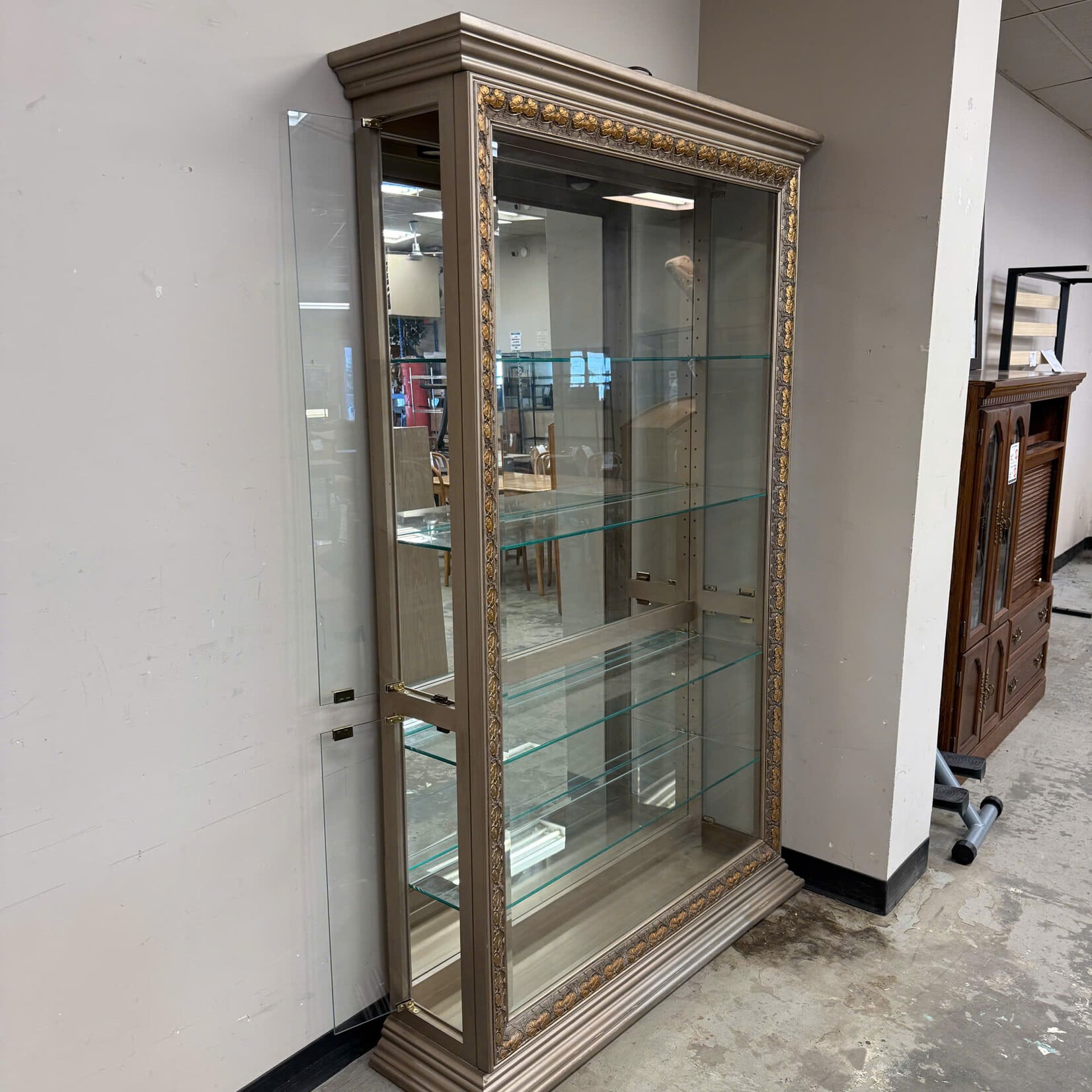 Gold Frame Glass Cabinet