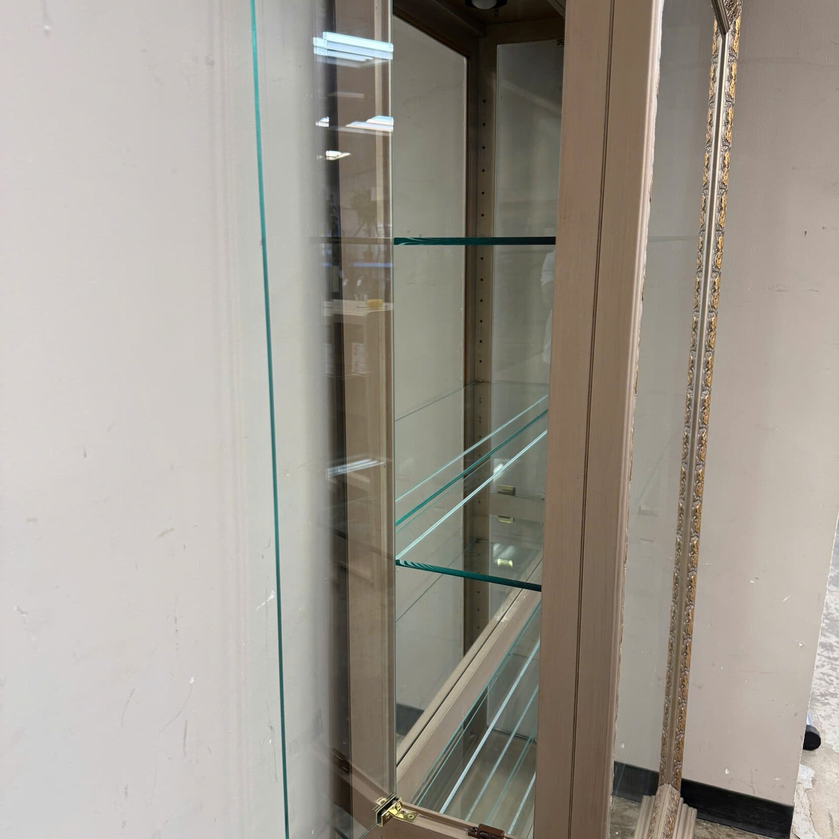 Gold Frame Glass Cabinet