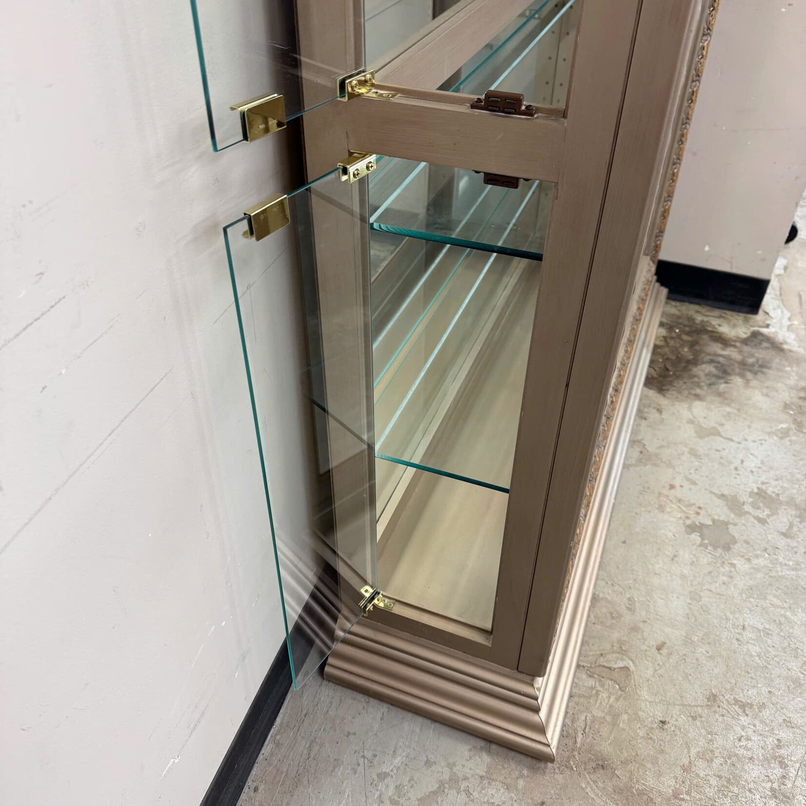 Gold Frame Glass Cabinet