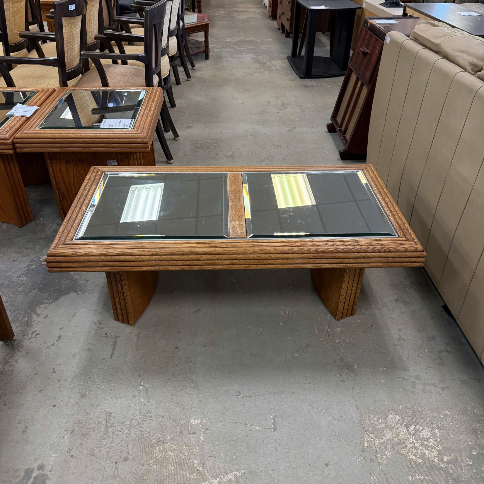 Mirrored Top Coffee Table