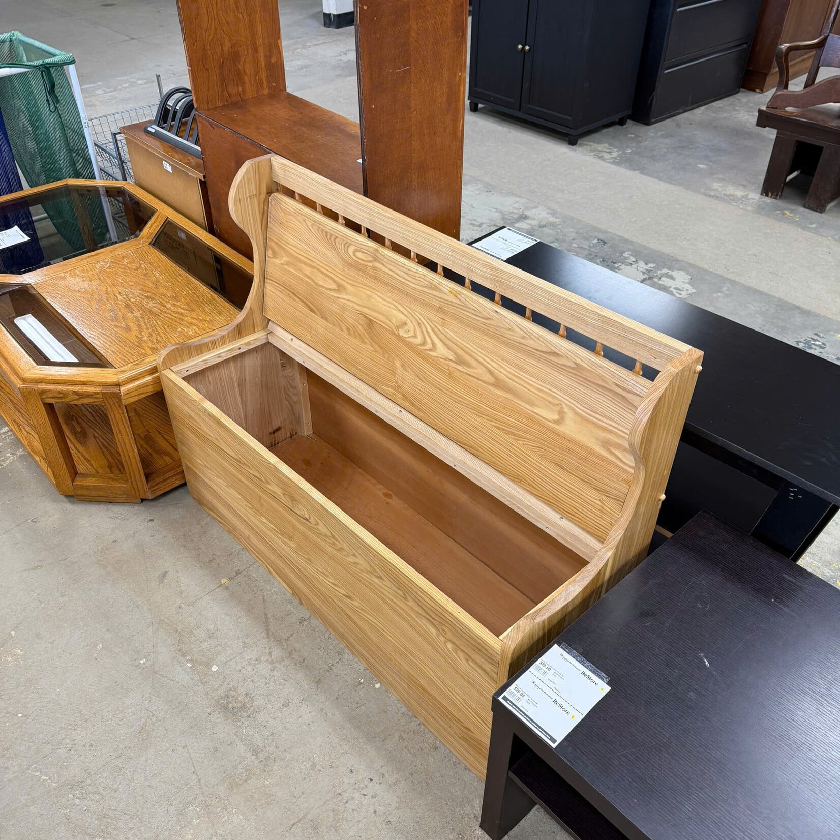 Wood Storage Bench