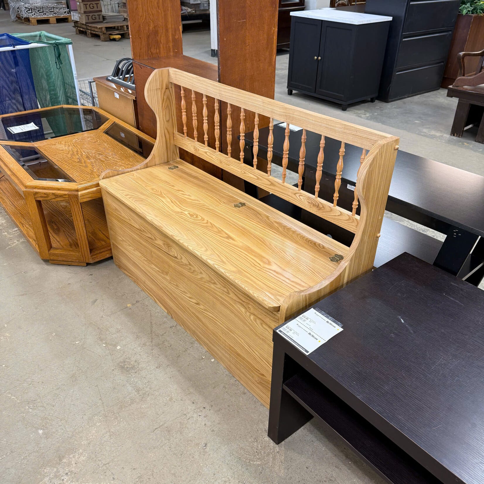 Wood Storage Bench