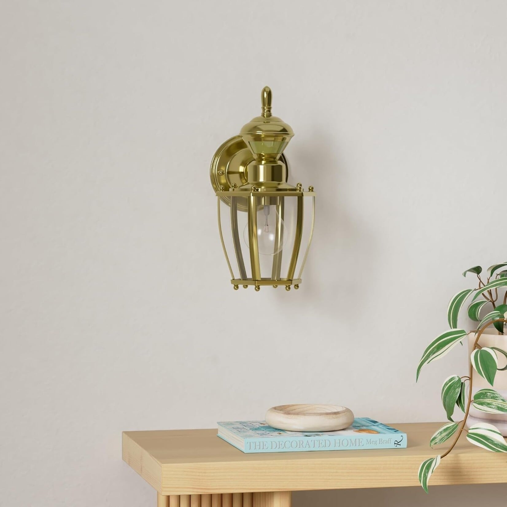 Motion Sensing Brass Coach Light