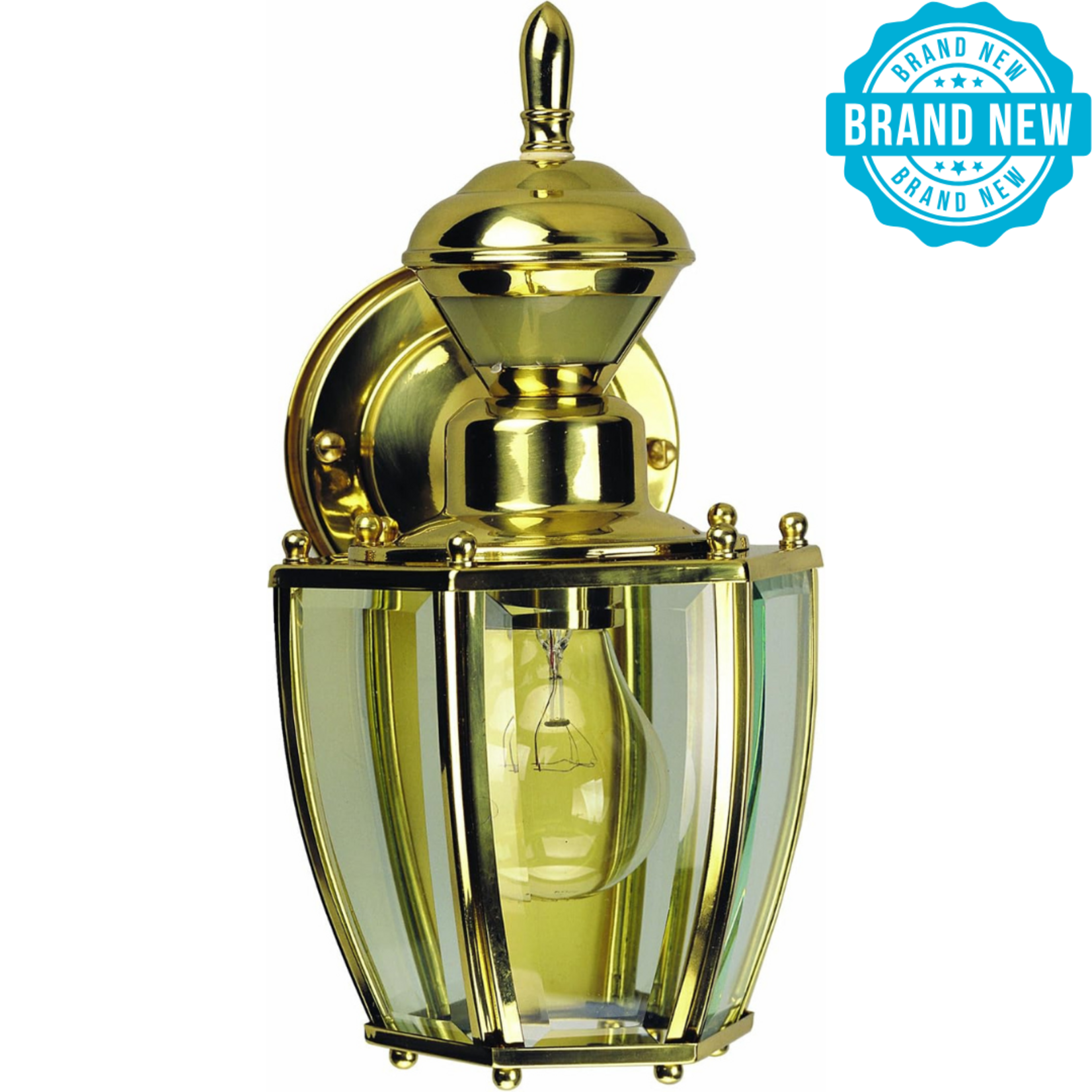 Motion Sensing Brass Coach Light