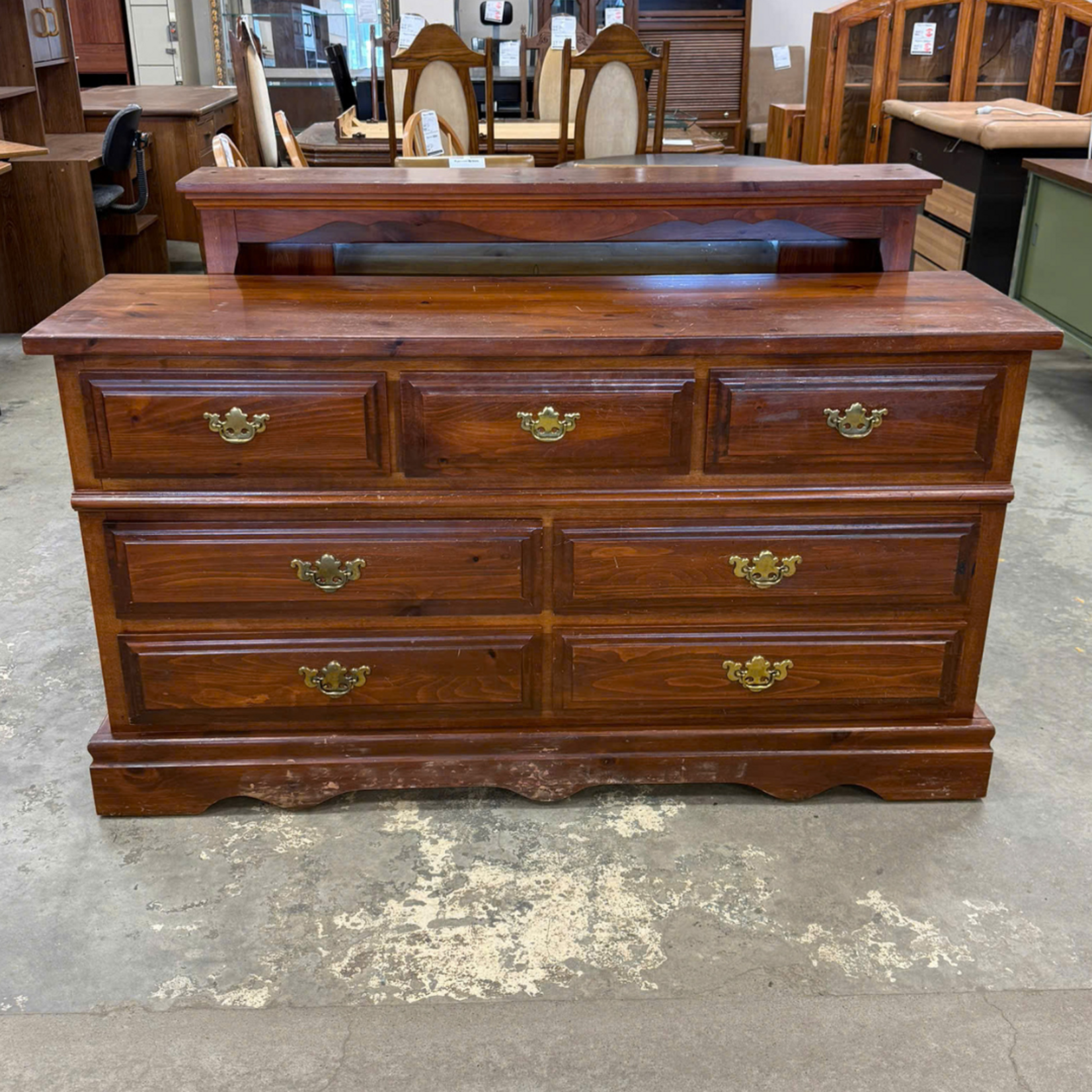7 Drawer Brown Dresser